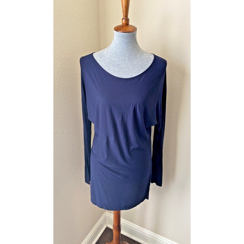 VINCE Women's Size Small Navy Blue Dolman Sleeve Tunic Top